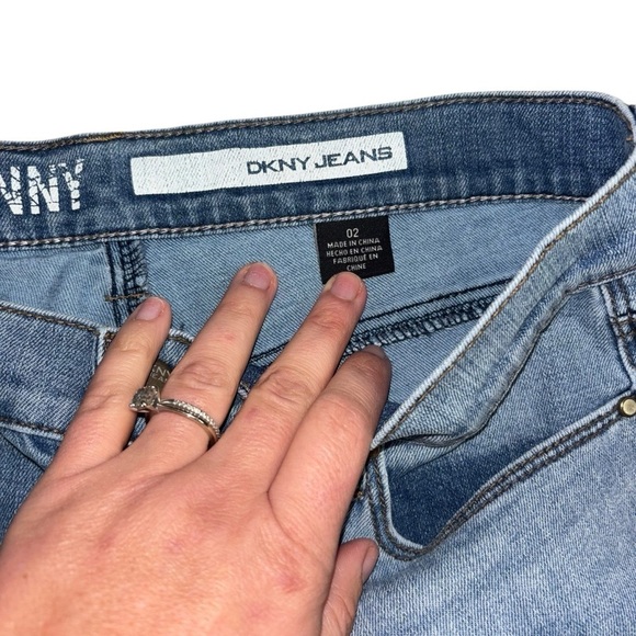 DKNY Jeans Blue ultra Skinny Pants Light Wash Women's 2 Lowrise Y2K Slim Classic - Picture 4 of 8